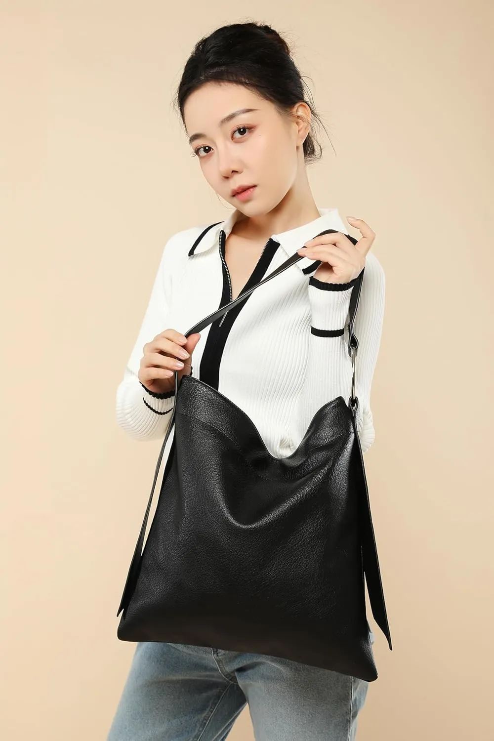 Leather Tote Bag, Oversized Hobo Bags, Large Tote Bag for Women Work, Vegan Leather Handbags Travel