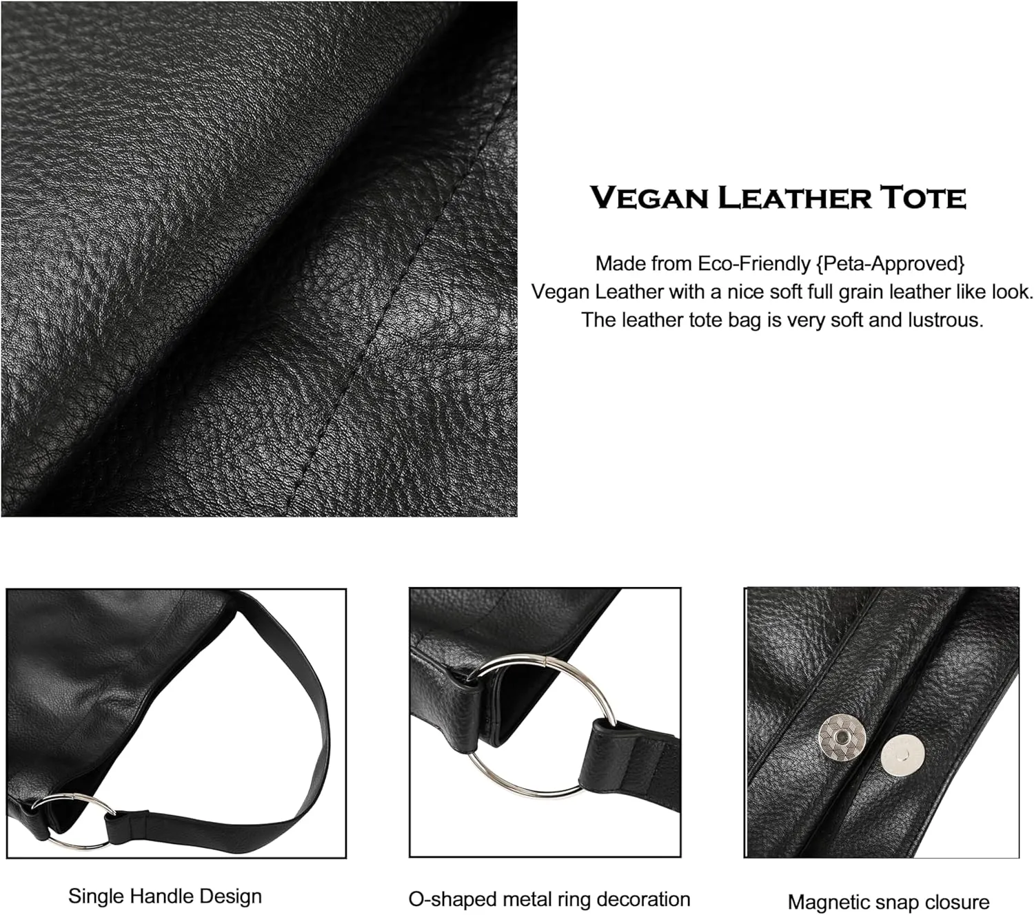 Leather Tote Bag, Oversized Hobo Bags, Large Tote Bag for Women Work, Vegan Leather Handbags Travel