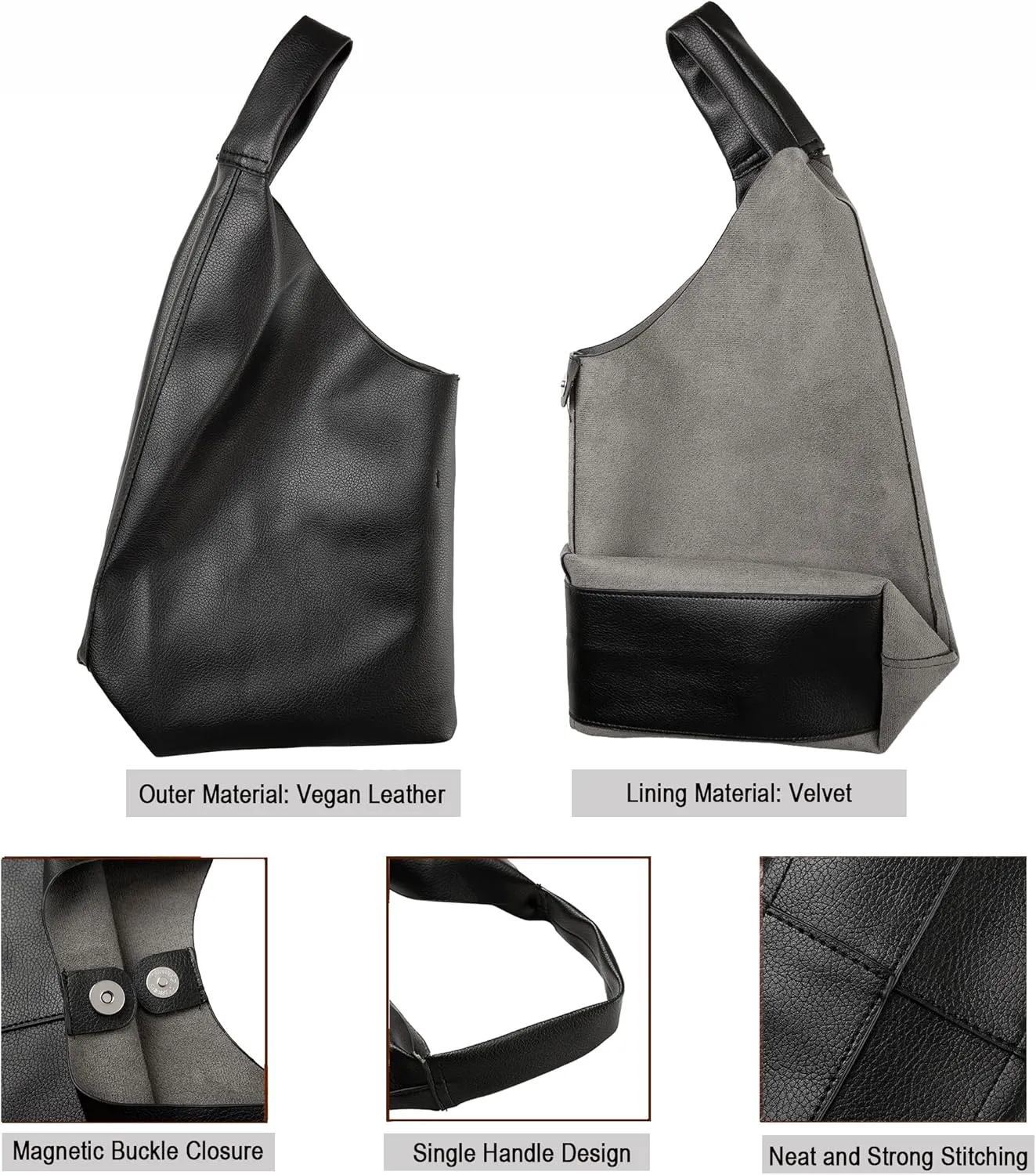 Leather Tote Bag, Oversized Hobo Bags, Large Tote Bag for Women Work, Vegan Leather Handbags Travel