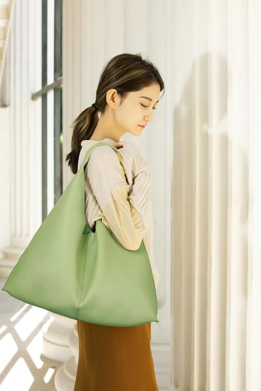 Leather Tote Bag, Oversized Hobo Bags, Large Tote Bag for Women Work, Vegan Leather Handbags Travel