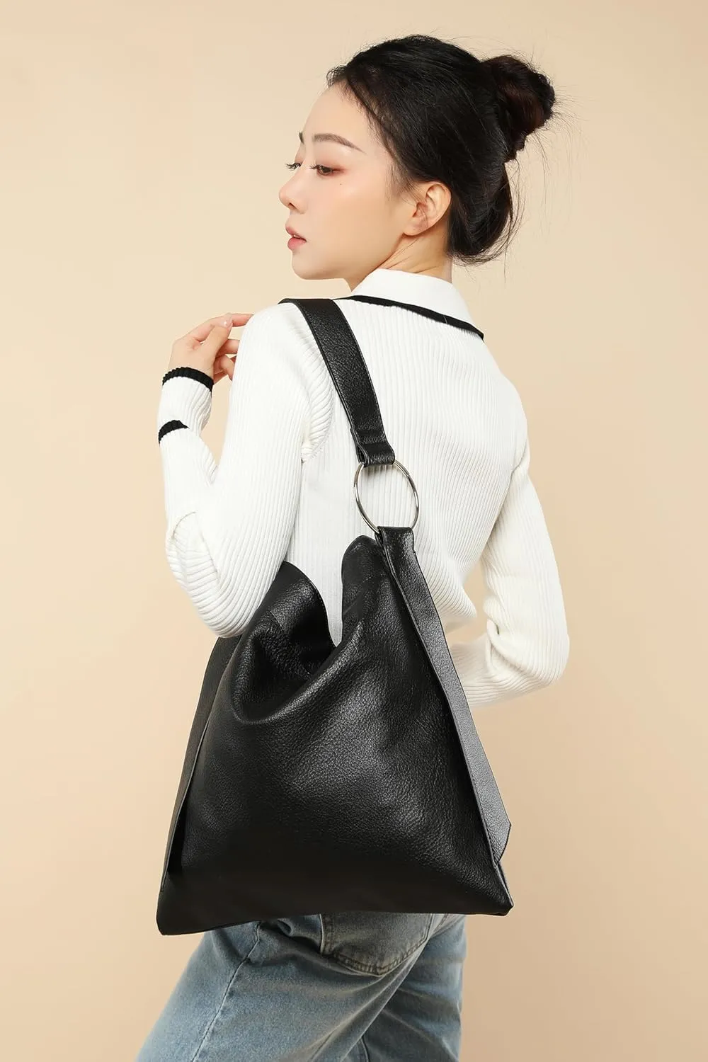 Leather Tote Bag, Oversized Hobo Bags, Large Tote Bag for Women Work, Vegan Leather Handbags Travel