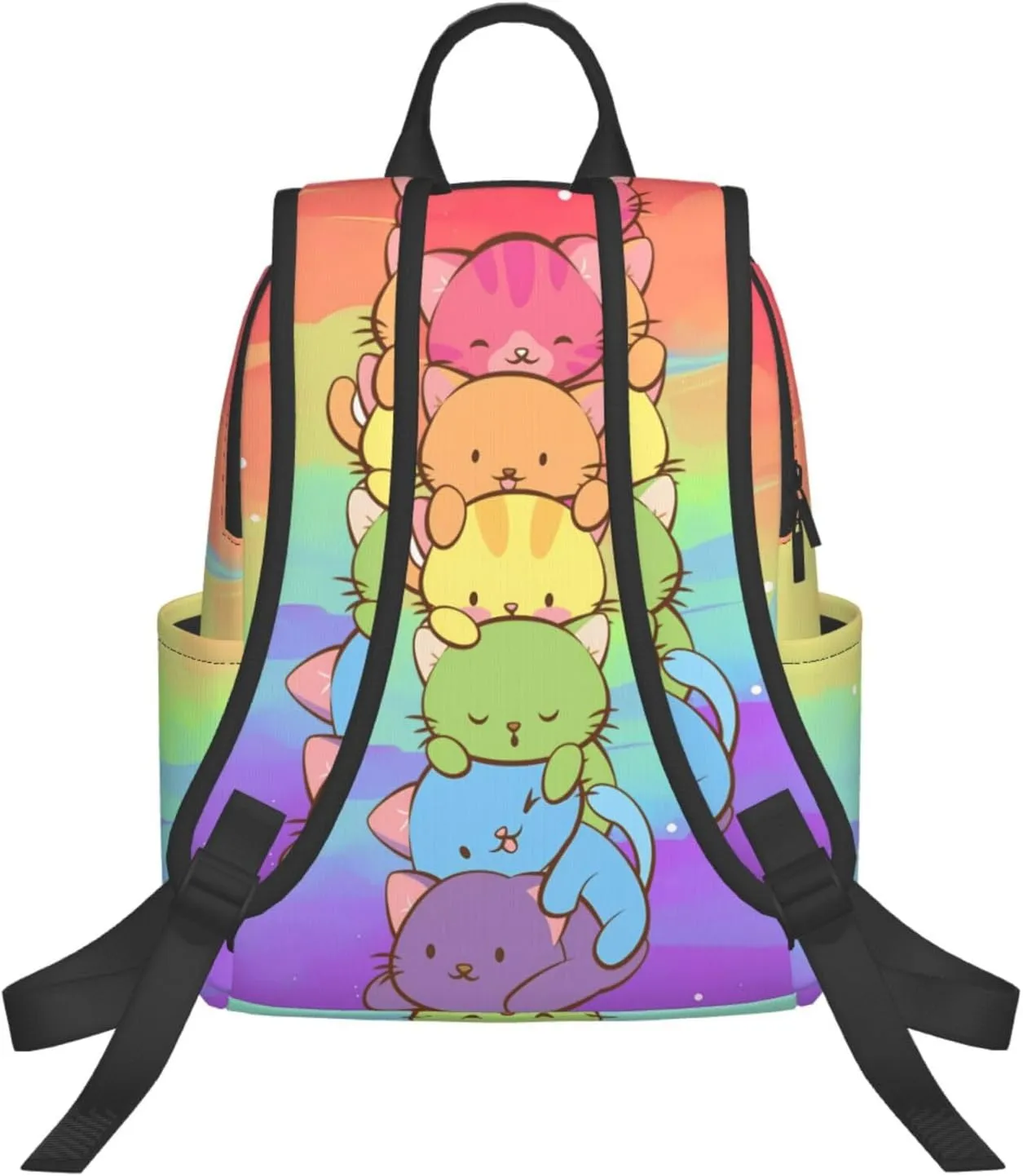 LGBT Gay Pride Flag Rainbow Cats Travel Laptop Backpack Casual Backpacks Double Shoulder Daypack Notebook Rucksack Work Bags Sports Bag for Gym Hiking Camping Beach