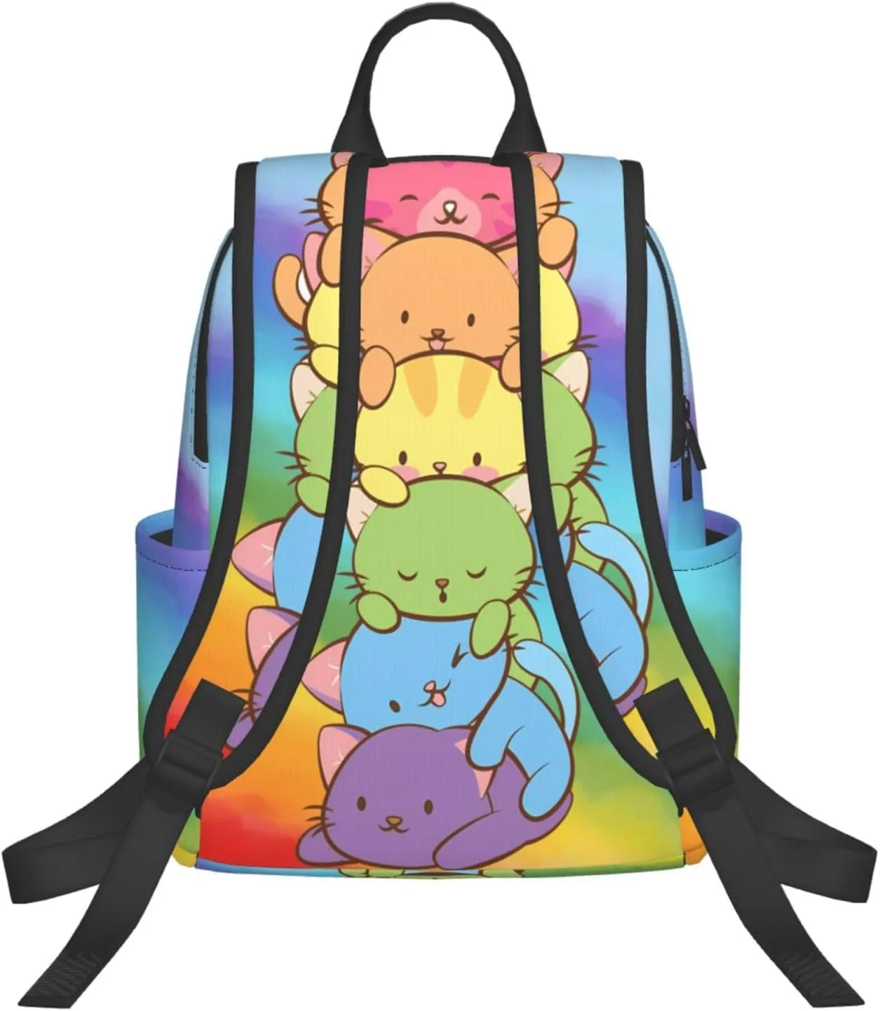 LGBT Gay Pride Flag Rainbow Cats Travel Laptop Backpack Casual Backpacks Double Shoulder Daypack Notebook Rucksack Work Bags Sports Bag for Gym Hiking Camping Beach