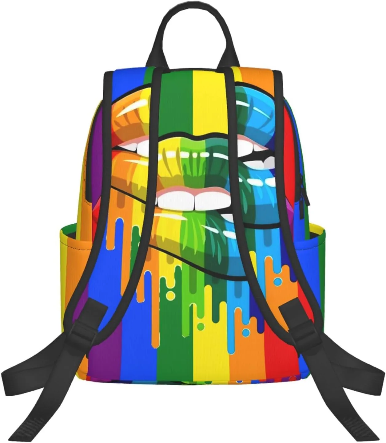 LGBT Gay Rainbow Lesbian Pride Lips Travel Laptop Backpack Casual Backpacks Double Shoulder Daypack Notebook Rucksack Work Bags Sports Bag for Hiking Camping Beach
