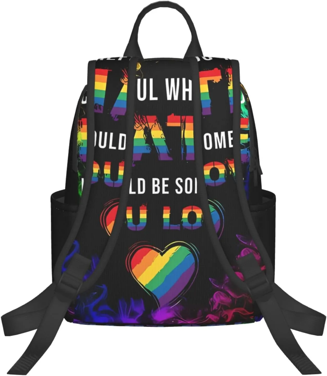 LGBT Pride Careful Who You Hate It Could Be Someone You Love Travel Laptop Backpack Casual Backpacks Double Shoulder Daypack Notebook Rucksack Work Bags Sports Bag for Hiking Camping Beach