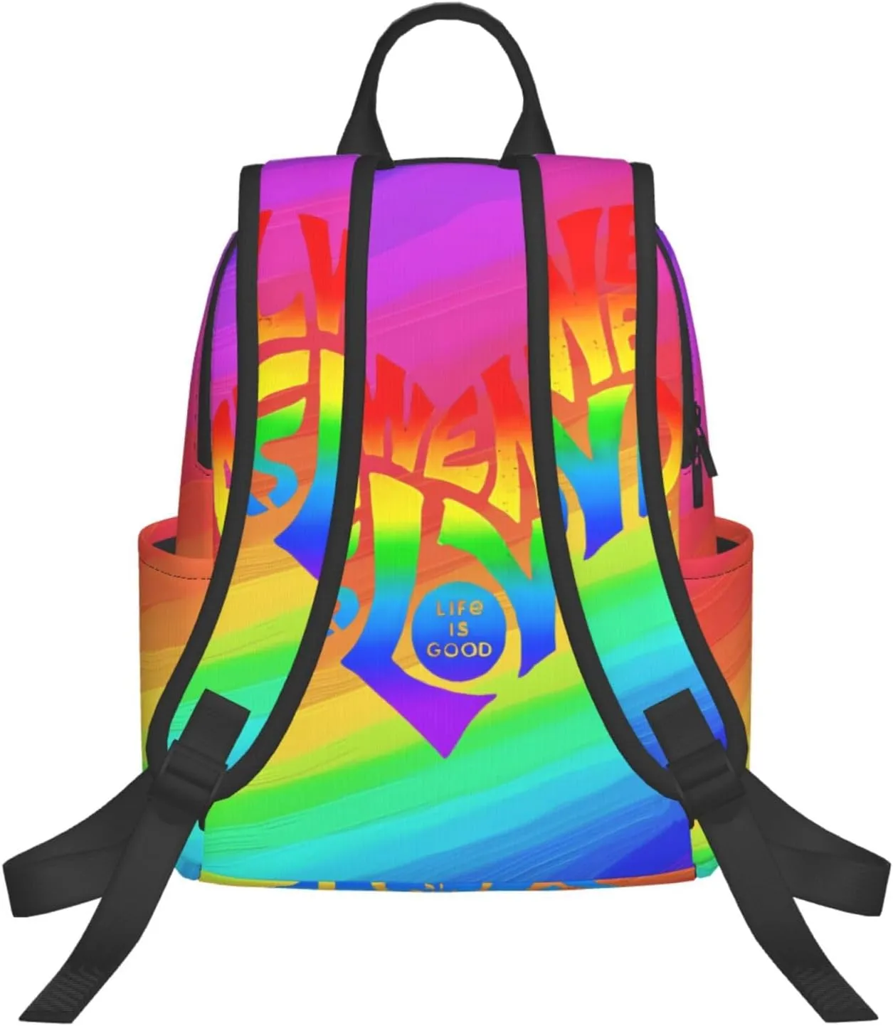 LGBT Rainbow All We Need Is Love Life is Soo Good Travel Laptop Backpack Casual Backpacks Double Shoulder Daypack Notebook Rucksack Work Bags Sports Bag for Gym Hiking Camping Beach