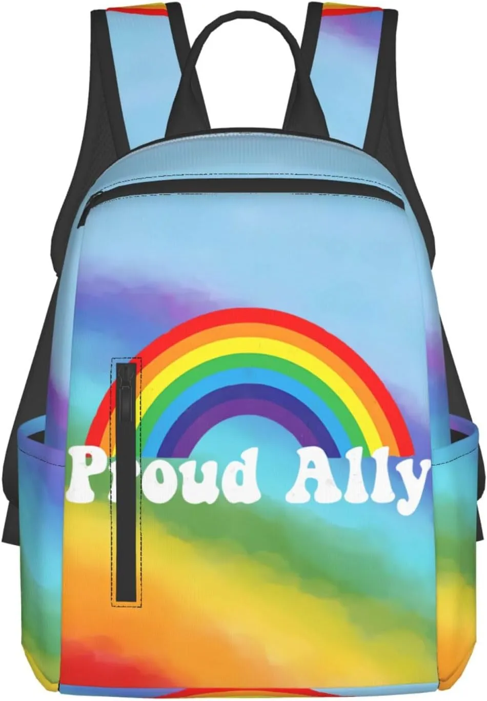 LGBT Rainbow Gay Pride Proud Ally Travel Laptop Backpack Casual Backpacks Double Shoulder Daypack Notebook Rucksack Work Bags Sports Bag for Gym Hiking Camping Beach
