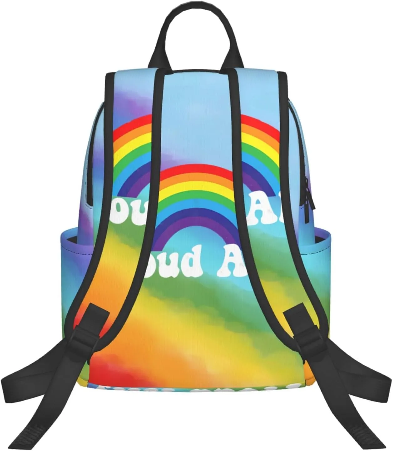 LGBT Rainbow Gay Pride Proud Ally Travel Laptop Backpack Casual Backpacks Double Shoulder Daypack Notebook Rucksack Work Bags Sports Bag for Gym Hiking Camping Beach