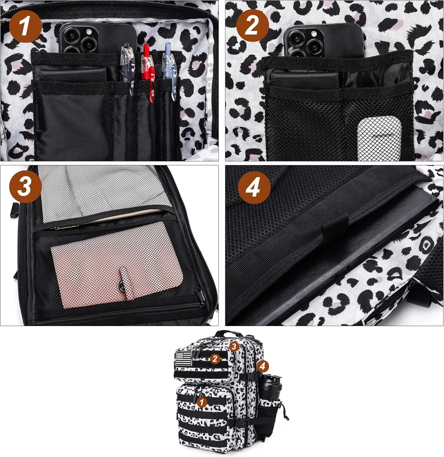 LHI Tactical Military Backpack for Men and Women 25L/35L Army Assault Pack Bag Small Rucksack with Bottle Holder