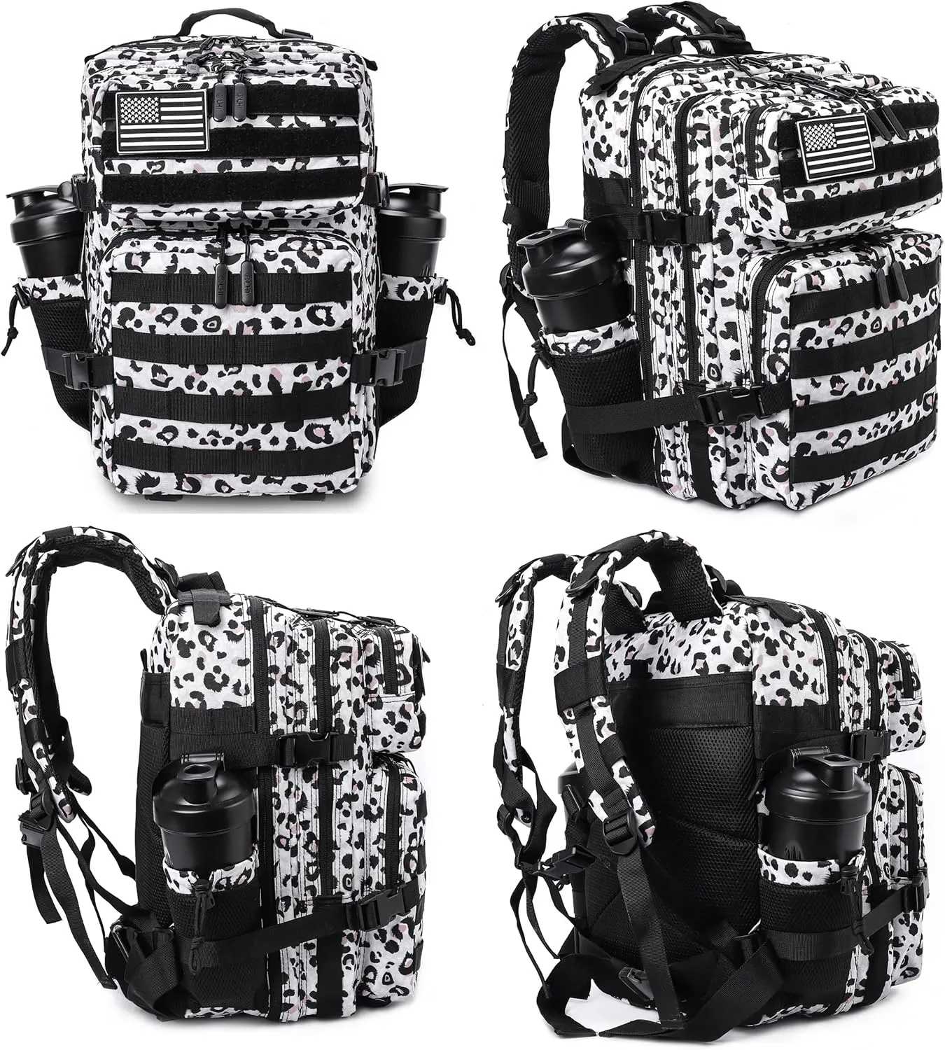 LHI Tactical Military Backpack for Men and Women 25L/35L Army Assault Pack Bag Small Rucksack with Bottle Holder