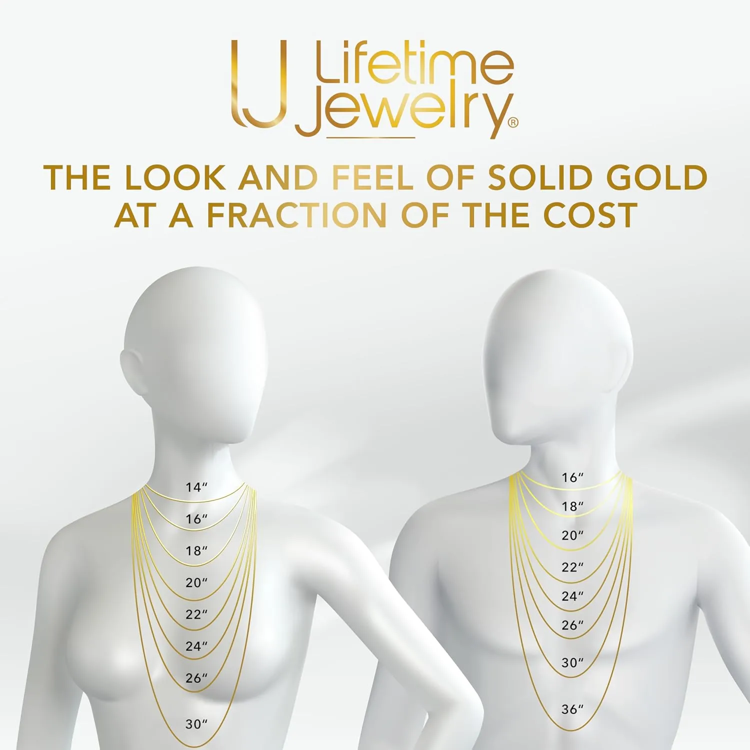 LIFETIME JEWELRY 11mm Flexible Herringbone Chain Necklace 24k Real Gold Plated