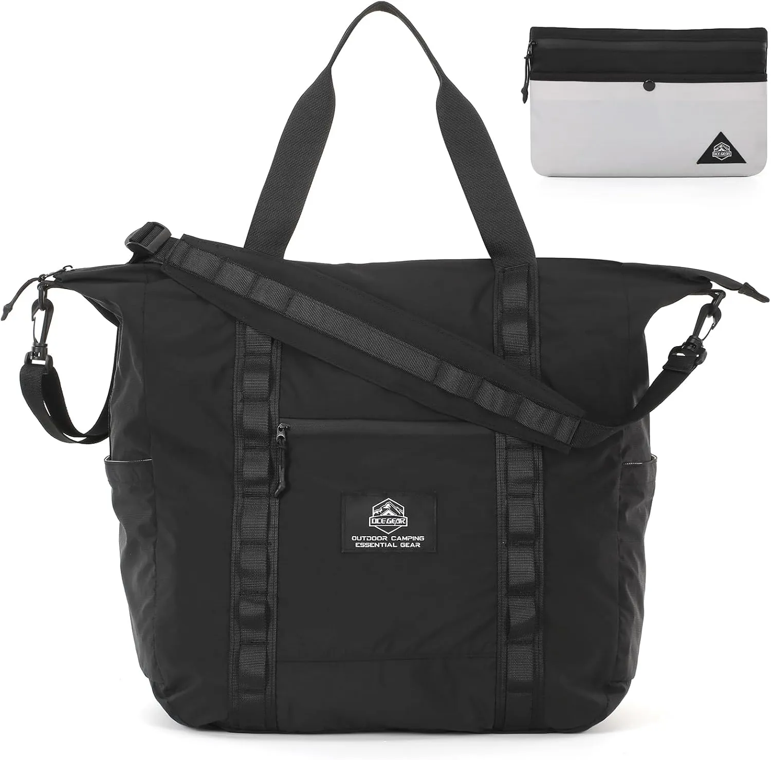 Lightweight Travel Bag for Men & Women - Waterproof Overnight Bag with Removable Strap & Trolley Sleeve