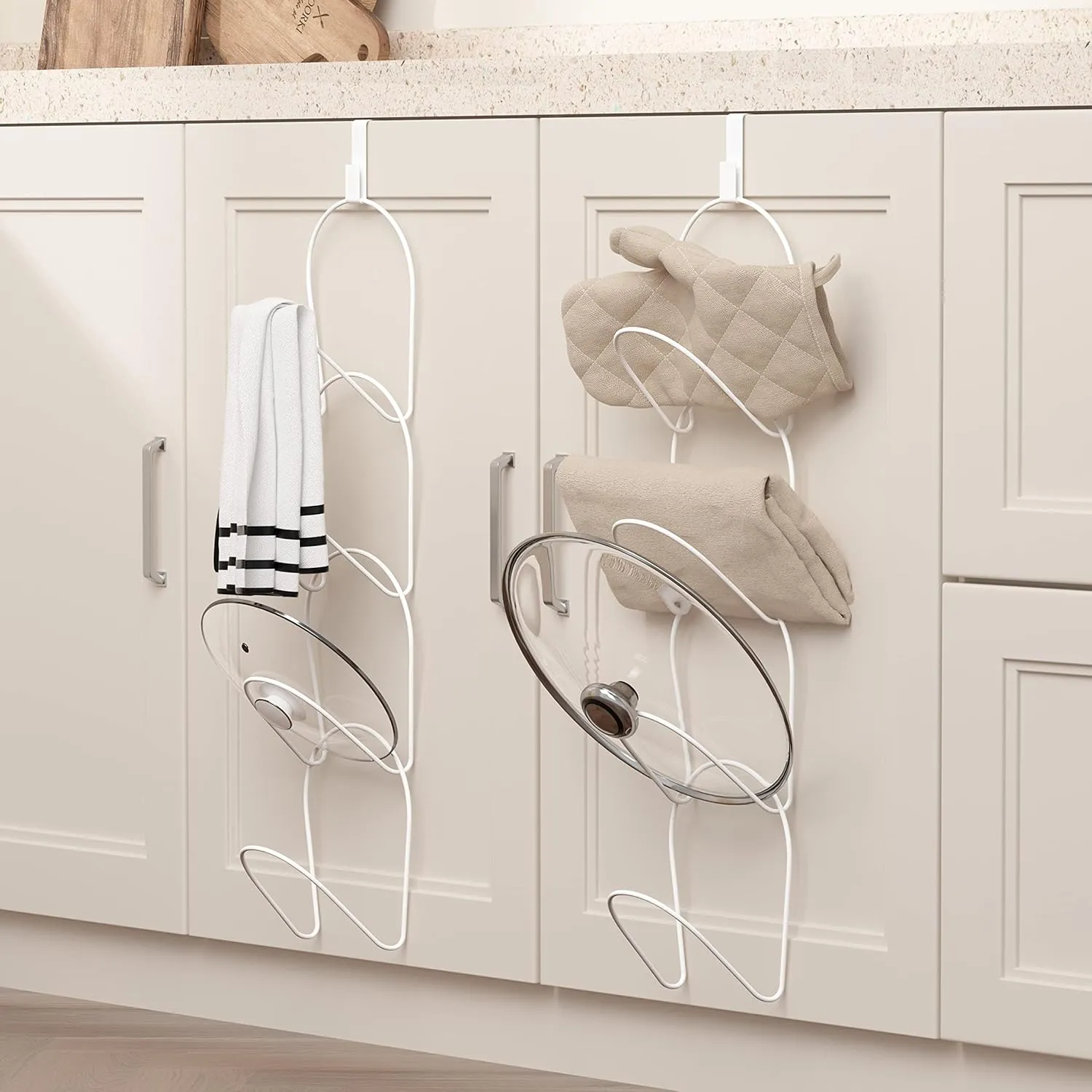 LINFIDITE 10 Pack Hat Rack Hanger Holder Organizer Closet Hanging Baseball Cap Display Storage Rack for Scarves Handbags Towels Clothes Ties Over Door Wall Mounted w Hanging Hook White