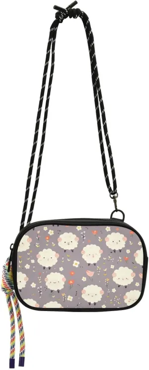 linqin Cute Dreamy Sheep Mens Mini Crossbody Bag Fashion Small Shoulder Bag with Credit Card Slots for for Women Traveling