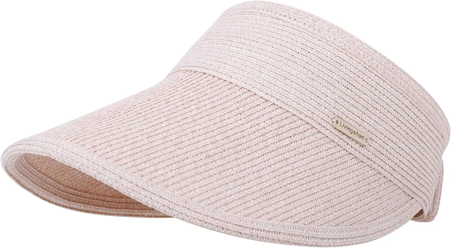 Livingston Sun Visors for Women Black Sun Hat Wide Brim Beach Hat UV Protection Straw Hat