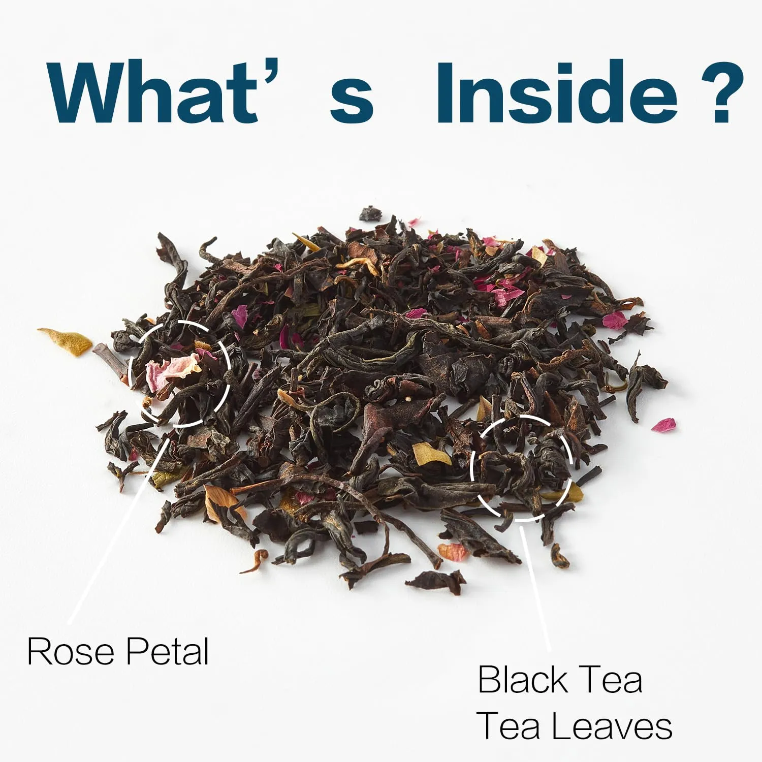 LIXIANGTEA Rose Pink Tea Bags | 100% Pure Black Tea Leaves, Rose Petals | Steep 25 Cups | Loose Leaf in Triangle Tea Bag | Caffeinated Iced & Hot Tea
