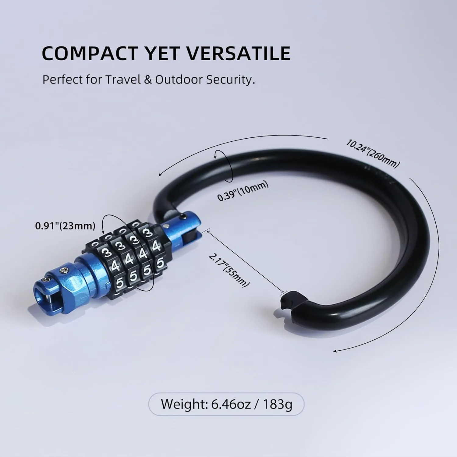 Locking Carabiner Heavy Duty, 4 inch 25KN D Ring, Large Climbing Carabiner Clip with Combination Lock, Gym Carbiner, Oval Caribiner, Triangle Carbineers for Hammock Hooks, Chain Link, Backpack Secure