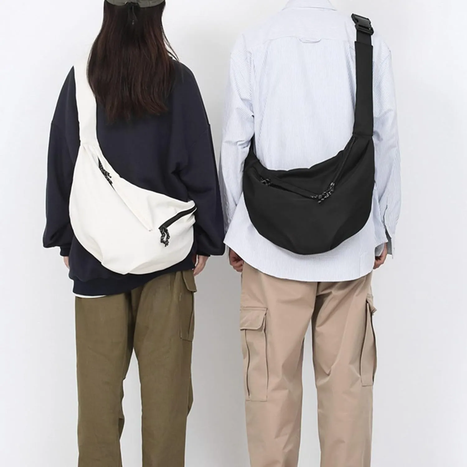 Locomotive Cool Dumpling Shoulder Bag Casual Men And Women Single Shoulder Messenger Bag Leather