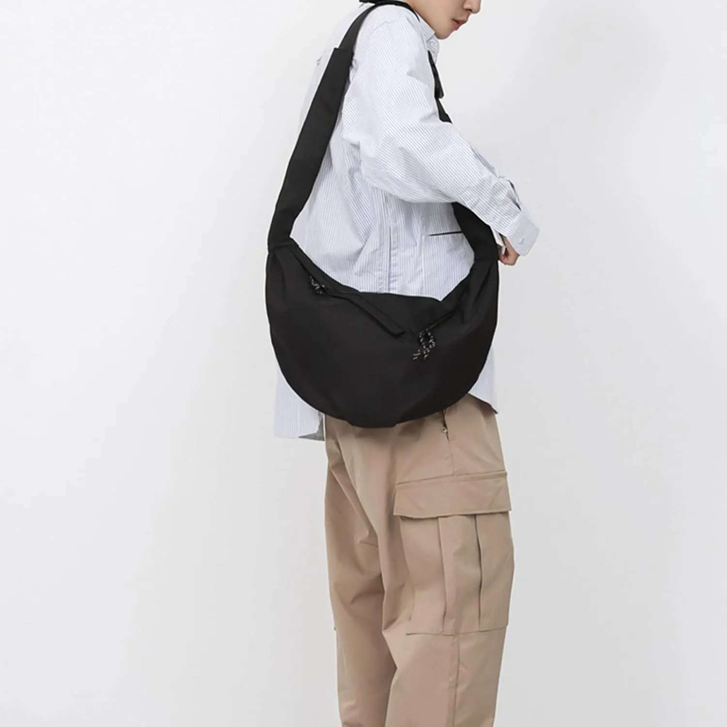 Locomotive Cool Dumpling Shoulder Bag Casual Men And Women Single Shoulder Messenger Bag Leather
