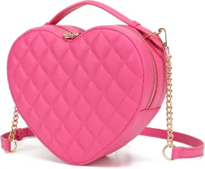 lola mae Heart Shape Satchel Crossbody Purse for women Zip Around Shoulder Bag