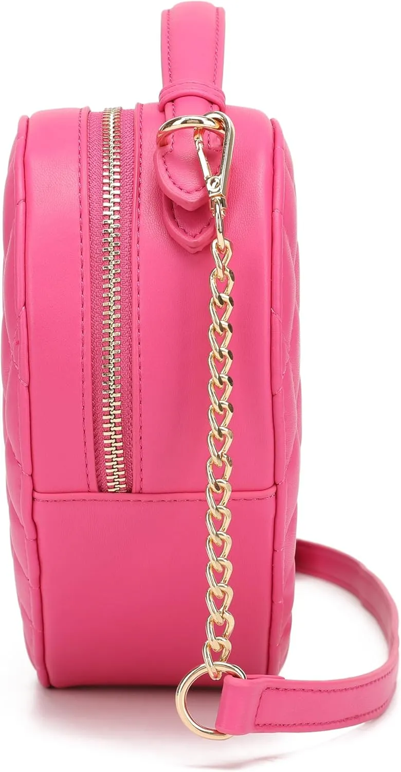 lola mae Heart Shape Satchel Crossbody Purse for women Zip Around Shoulder Bag