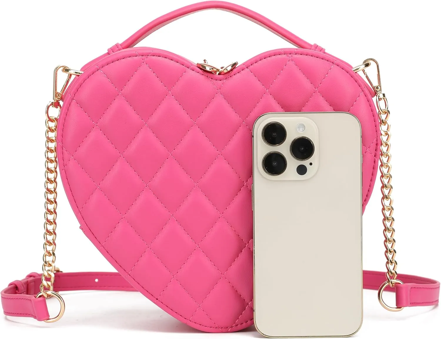 lola mae Heart Shape Satchel Crossbody Purse for women Zip Around Shoulder Bag