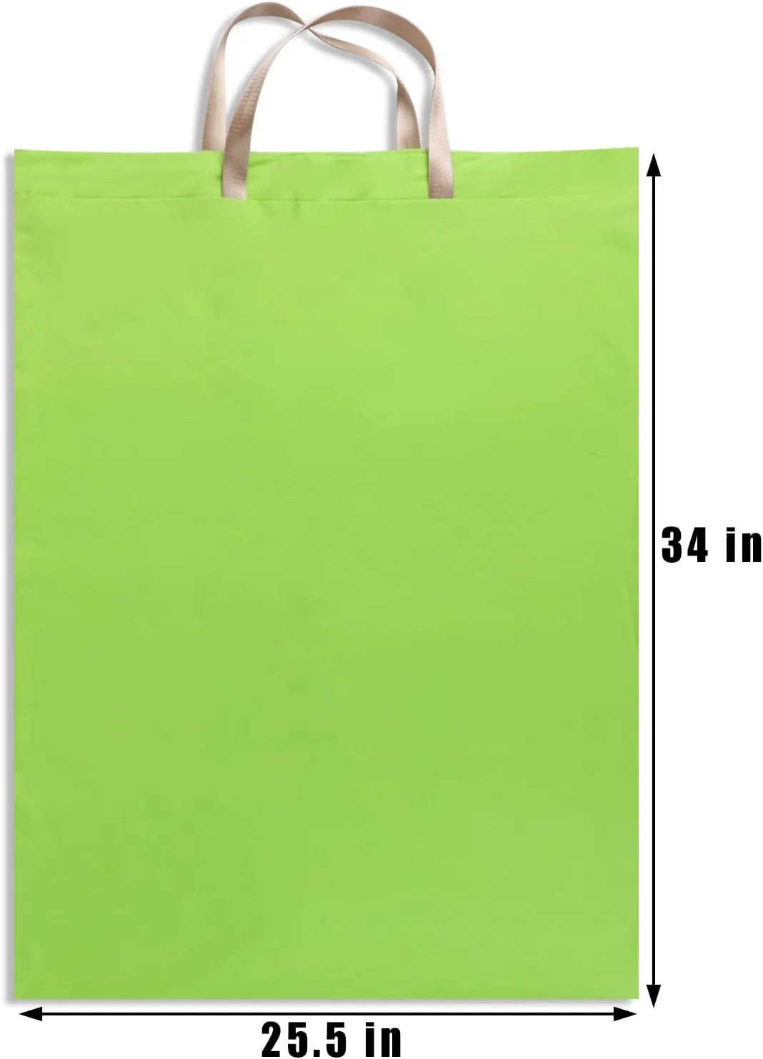 LOLOMLO Extra Large Canvas Laundry Bags with Handles & Drawstring Closure, Heavy Duty Tears Resistant Clothes Storage Travel Bags,25.5"x34",Green