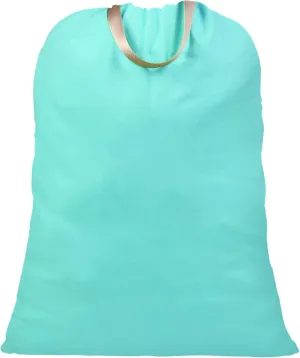 LOLOMLO Extra Large Canvas Laundry Bags with Handles & Drawstring Closure, Heavy Duty Tears Resistant Clothes Storage Travel Bags,25.5"x34",Lake Blue