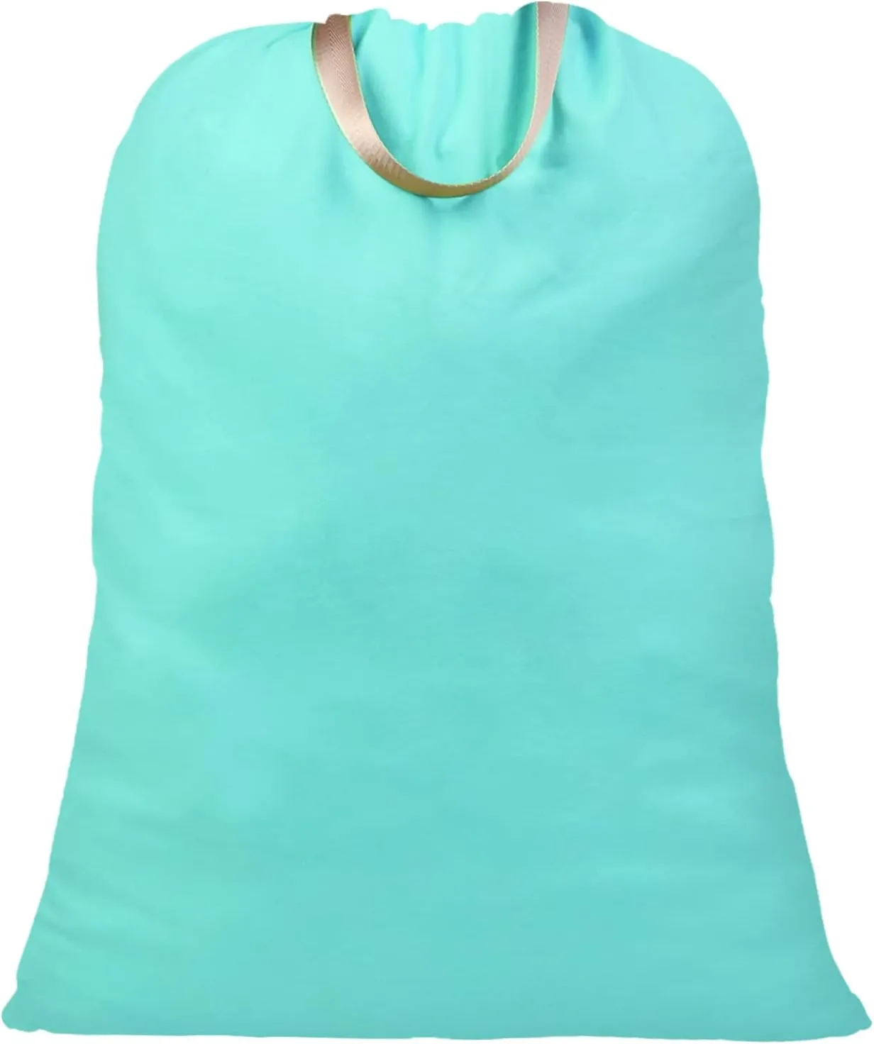 LOLOMLO Extra Large Canvas Laundry Bags with Handles & Drawstring Closure, Heavy Duty Tears Resistant Clothes Storage Travel Bags,25.5"x34",Lake Blue