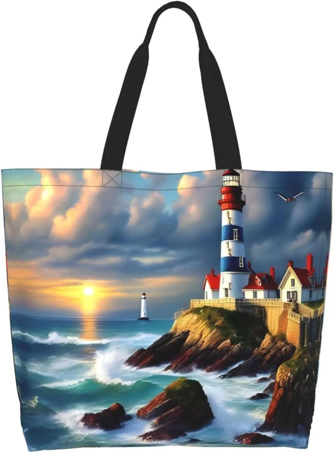 Loon Nature Bird Women Tote Bag,Casual Tote'S Handbag Big Capacity Shoulder Bag Crossbody Bag