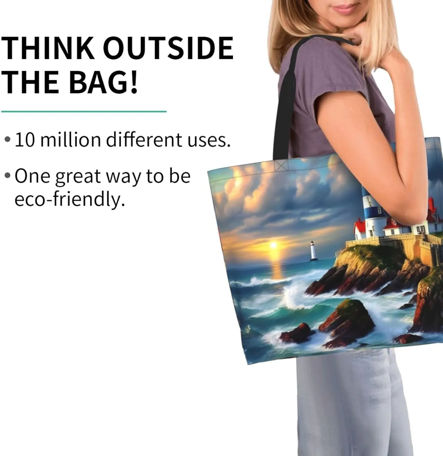 Loon Nature Bird Women Tote Bag,Casual Tote'S Handbag Big Capacity Shoulder Bag Crossbody Bag