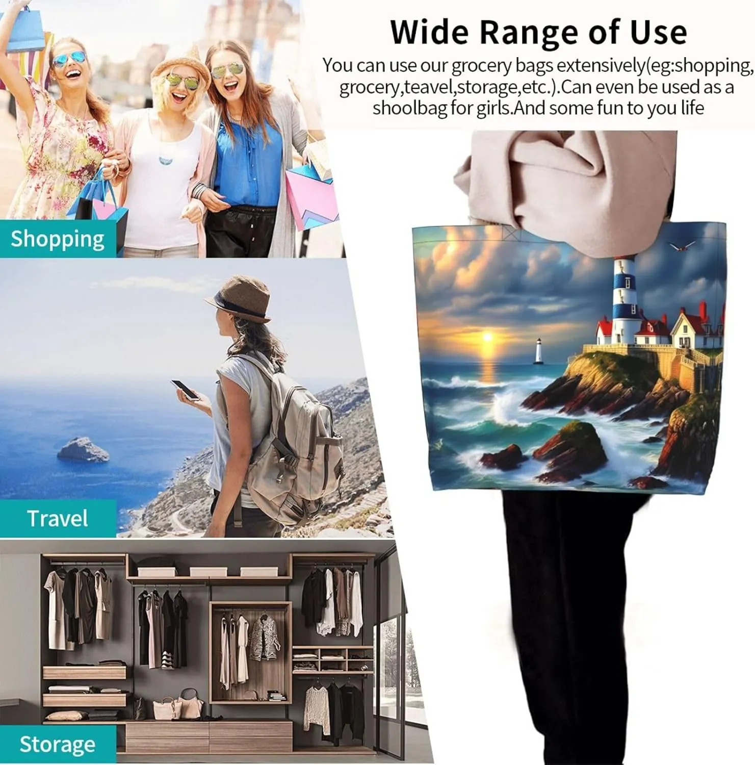 Loon Nature Bird Women Tote Bag,Casual Tote'S Handbag Big Capacity Shoulder Bag Crossbody Bag