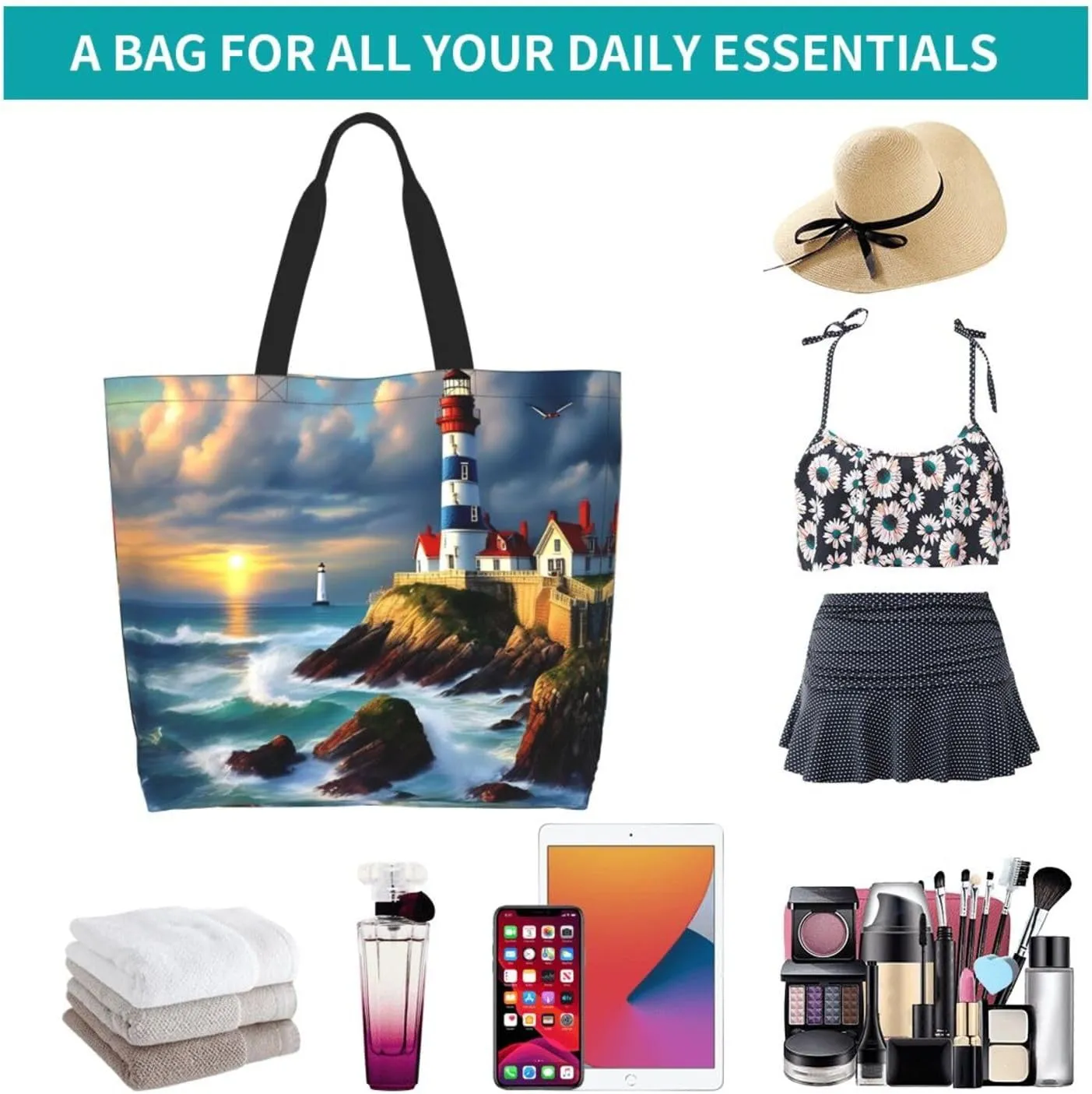 Loon Nature Bird Women Tote Bag,Casual Tote'S Handbag Big Capacity Shoulder Bag Crossbody Bag