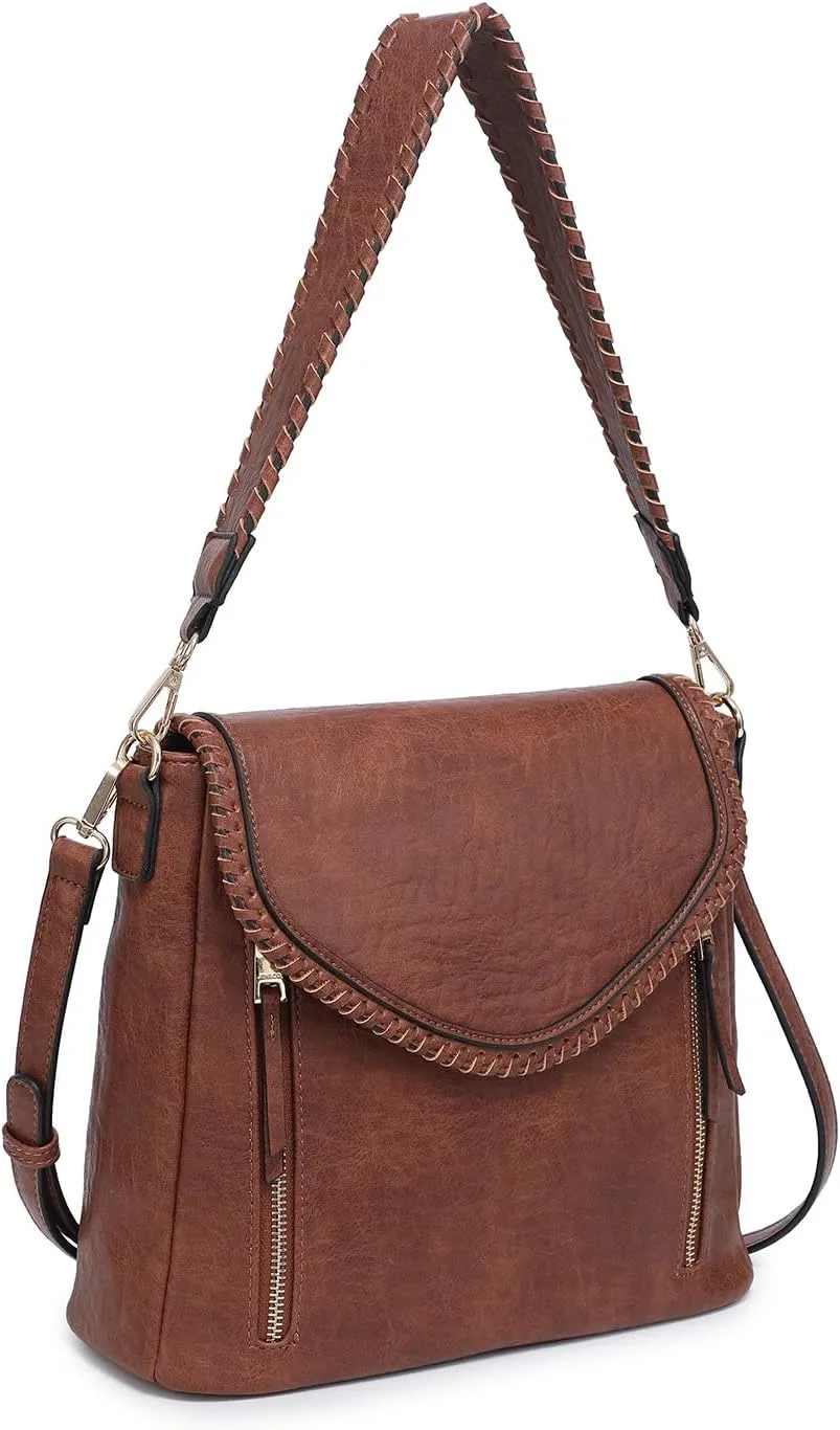 Lorelei Crossbody Hobo Purses for Women Vegan Leather Shoulder bag Handbag with 2 Straps
