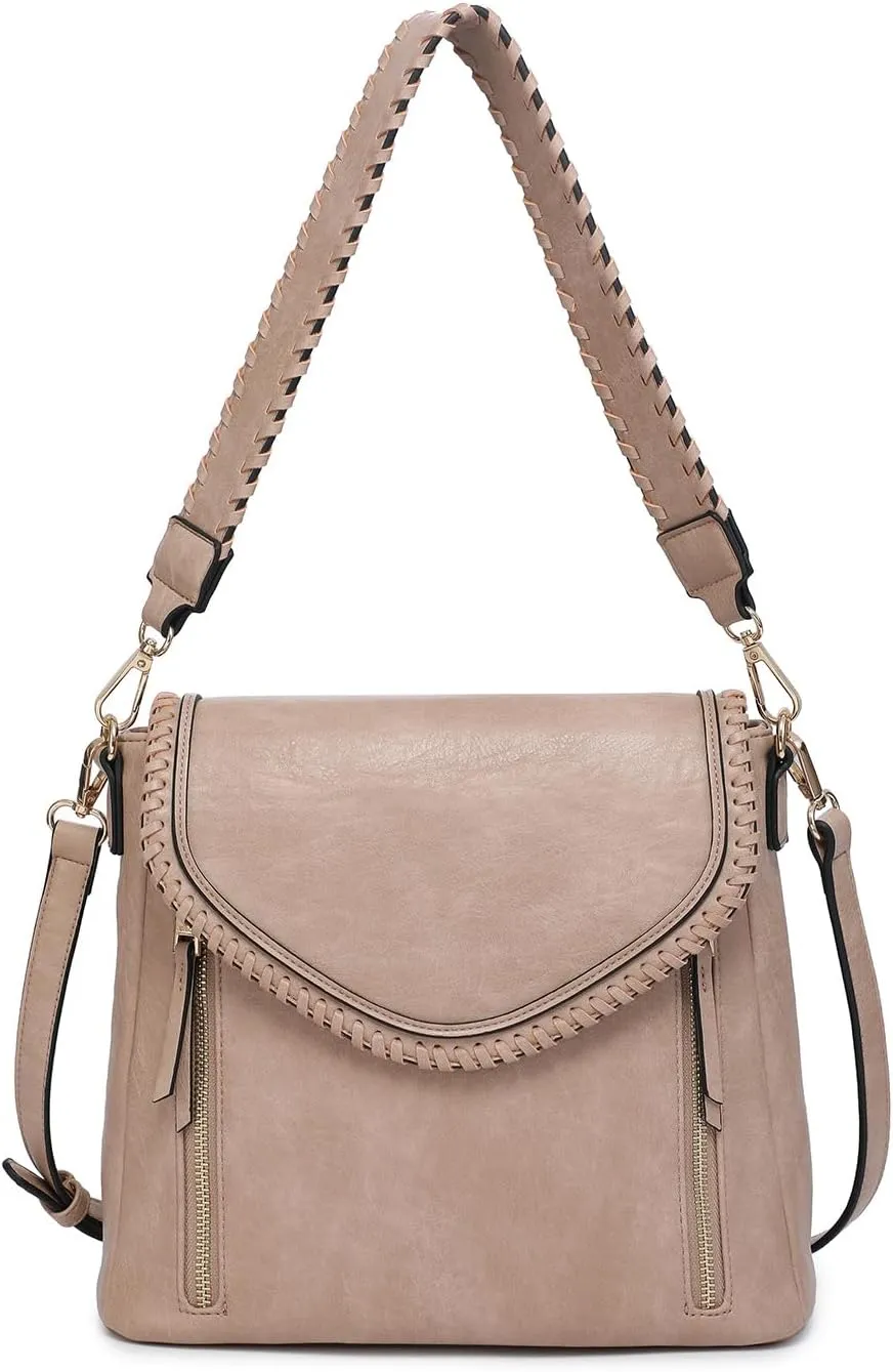 Lorelei Crossbody Hobo Purses for Women Vegan Leather Shoulder bag Handbag with 2 Straps