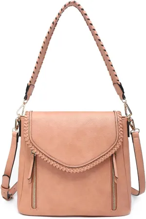 Lorelei Crossbody Hobo Purses for Women Vegan Leather Shoulder bag Handbag with 2 Straps