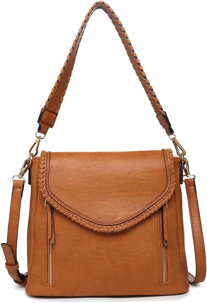Lorelei Crossbody Hobo Purses for Women Vegan Leather Shoulder bag Handbag with 2 Straps