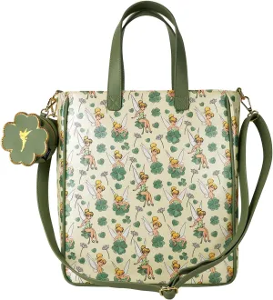 Loungefly Disney Tinker Bell 4-Leaf Clover Tote Bag with Coin Bag