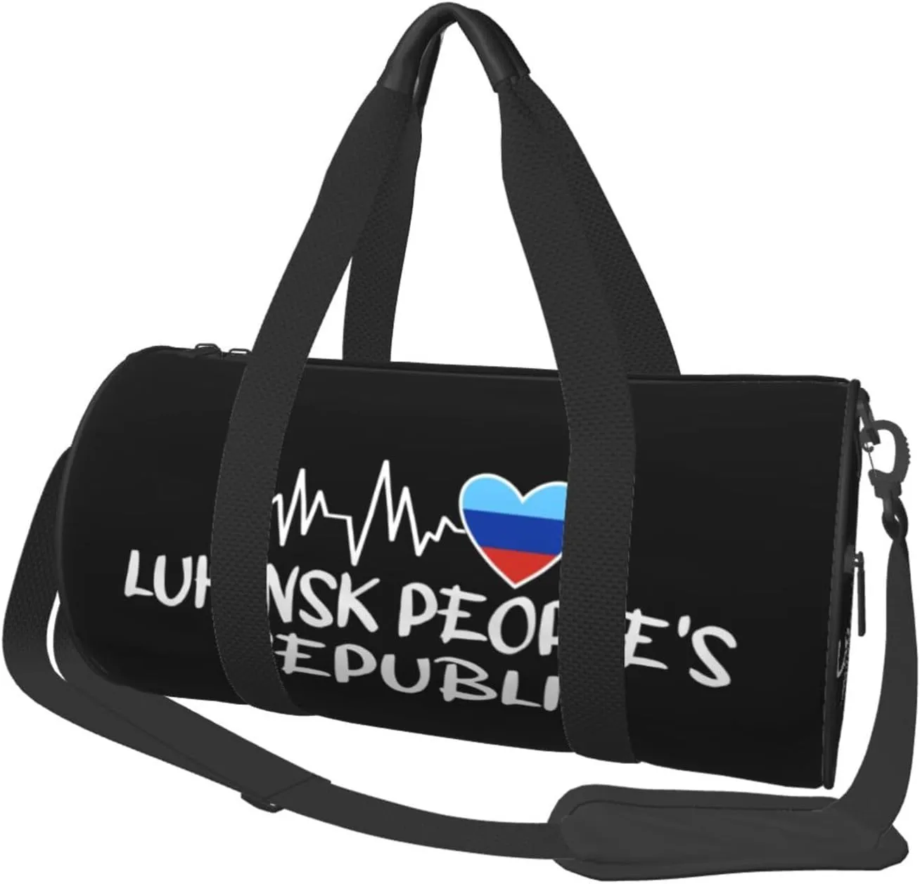 Luhansk People'S Republic Heartbeat Duffel Bag Gym Bag Travel Sports Tote Large Foldable Beach Swim Yoga1
