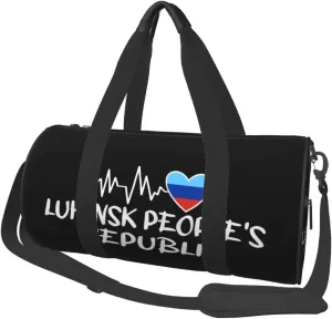 Luhansk People'S Republic Heartbeat Duffel Bag Gym Bag Travel Sports Tote Large Foldable Beach Swim Yoga1
