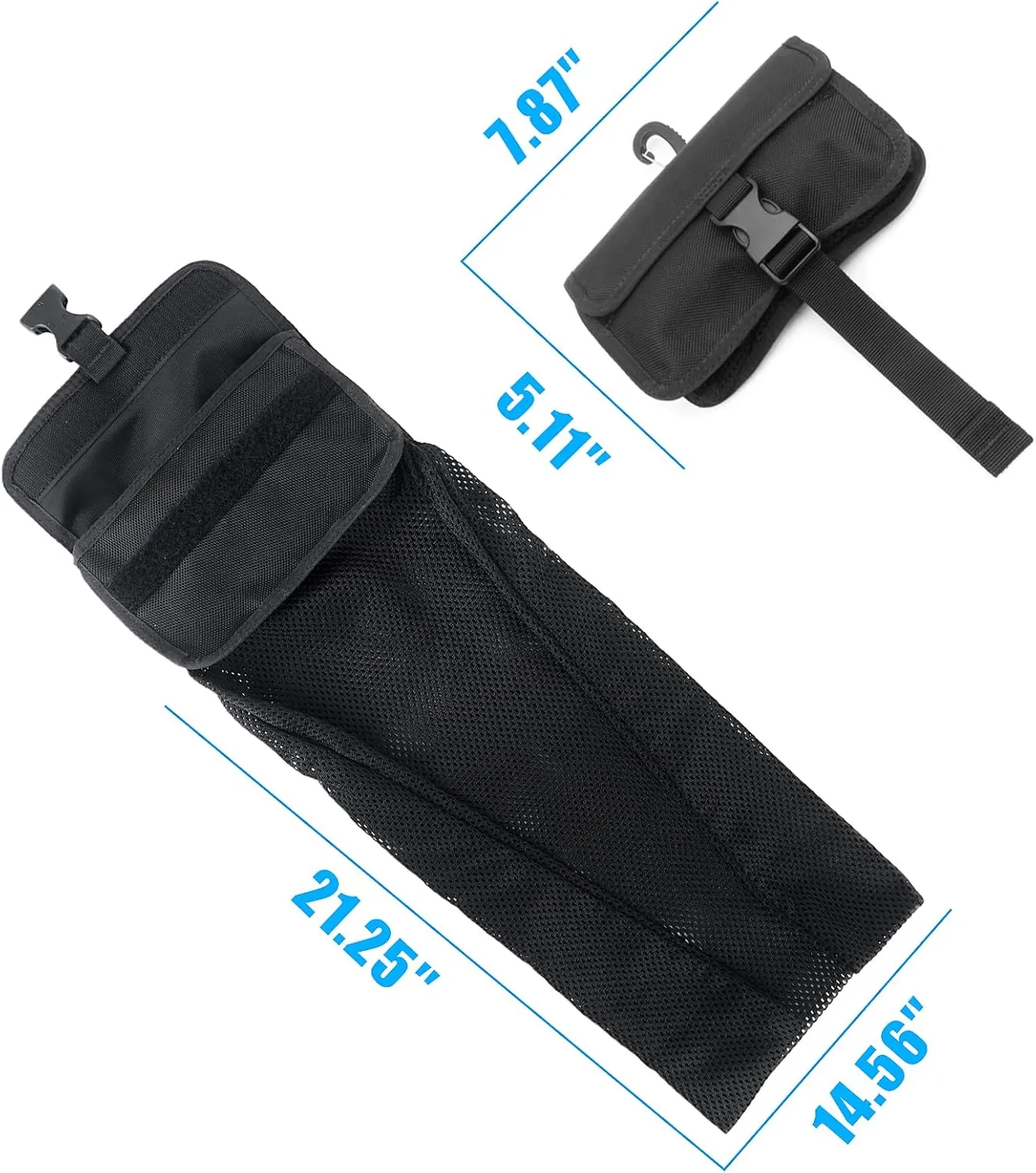 Luwint Diving Waist Bag Scuba Mesh Bag Multi Purposes Storage Bag for Water Sport Scuba Animal Feeding Fishing Hunting Shell Collecting Ocean Cleaning Underwater Trash