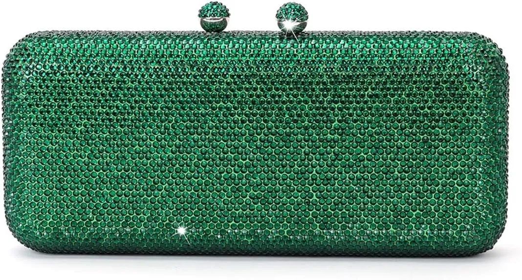 Luxury Crystal Evening Bags Long Rhinestone Box Clutch Diamond Clutch Handbag Formal Party Wedding Bridal Purse