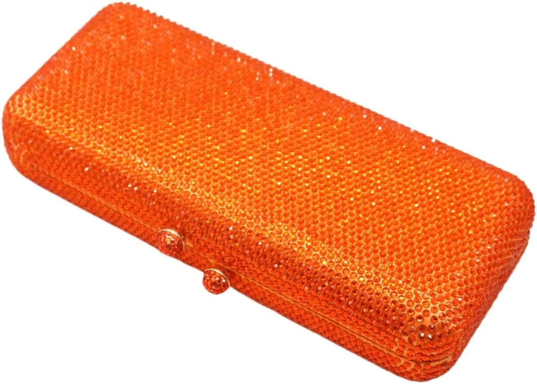 Luxury Crystal Evening Bags Long Rhinestone Box Clutch Diamond Clutch Handbag Formal Party Wedding Bridal Purse