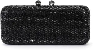 Luxury Crystal Evening Bags Long Rhinestone Box Clutch Diamond Clutch Handbag Formal Party Wedding Bridal Purse