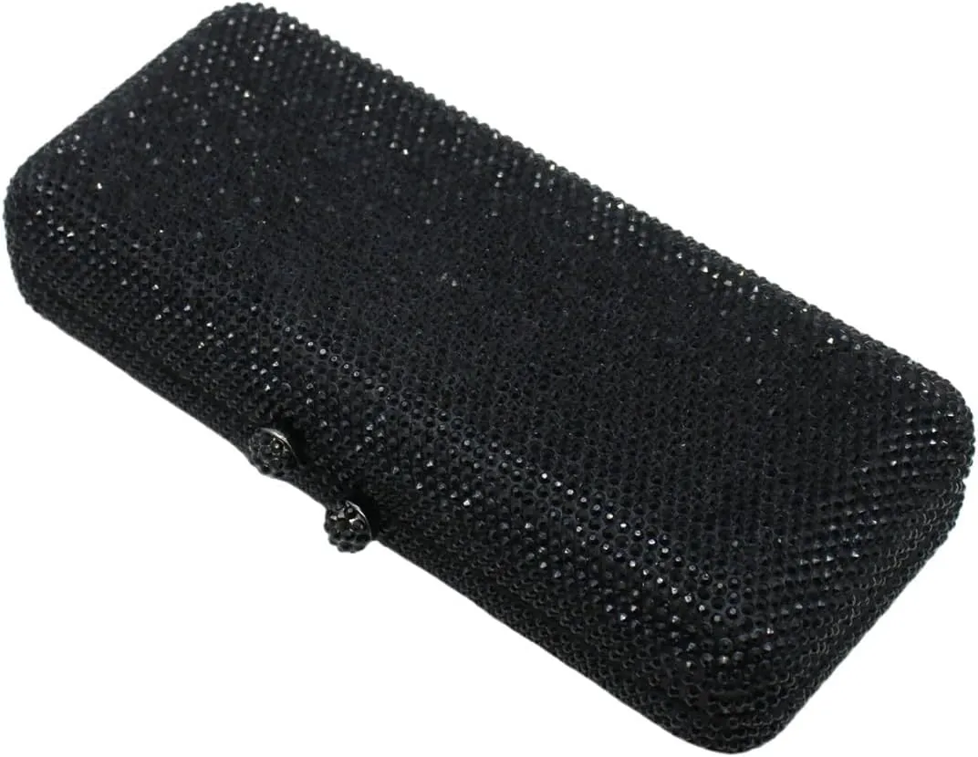Luxury Crystal Evening Bags Long Rhinestone Box Clutch Diamond Clutch Handbag Formal Party Wedding Bridal Purse