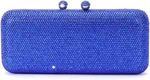 Luxury Crystal Evening Bags Long Rhinestone Box Clutch Diamond Clutch Handbag Formal Party Wedding Bridal Purse