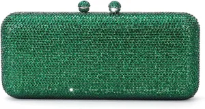 Luxury Crystal Evening Bags Long Rhinestone Box Clutch Diamond Clutch Handbag Formal Party Wedding Bridal Purse