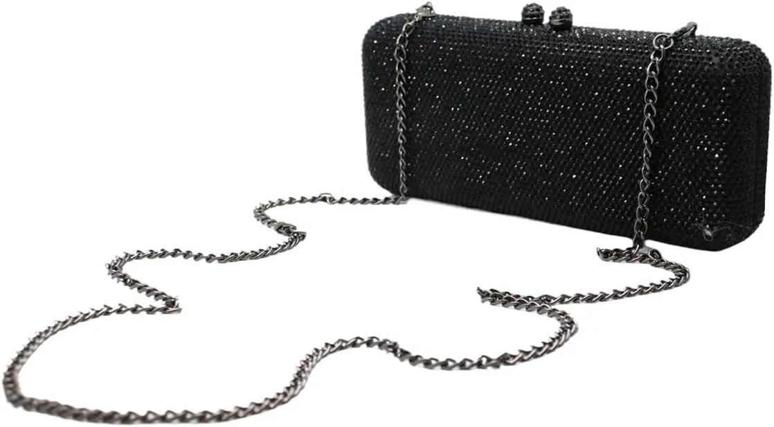 Luxury Crystal Evening Bags Long Rhinestone Box Clutch Diamond Clutch Handbag Formal Party Wedding Bridal Purse