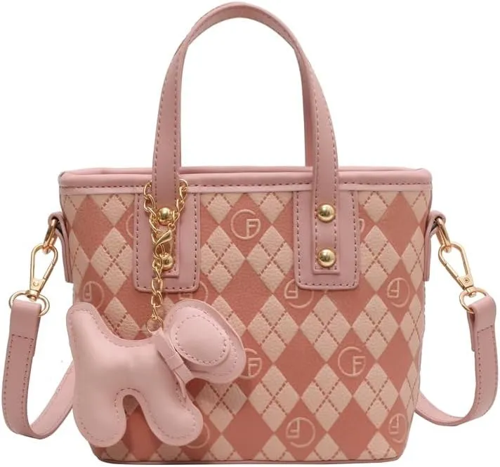 Luxury Geometric Diamond Pattern Small Crossbody Bag for Women |，trendy Textured Bucket Handbag with High-end Appeal