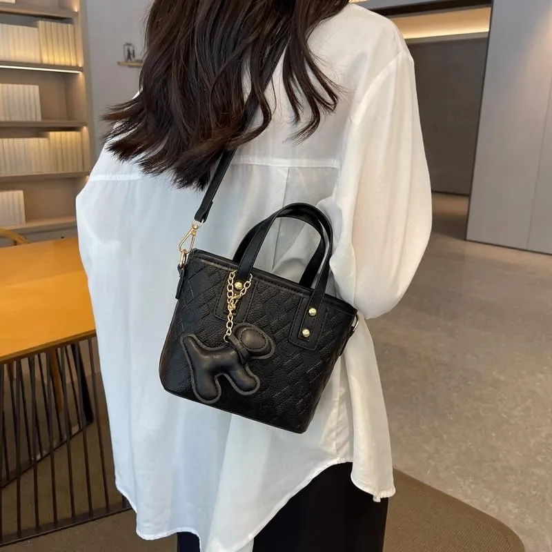Luxury Geometric Diamond Pattern Small Crossbody Bag for Women |，trendy Textured Bucket Handbag with High-end Appeal